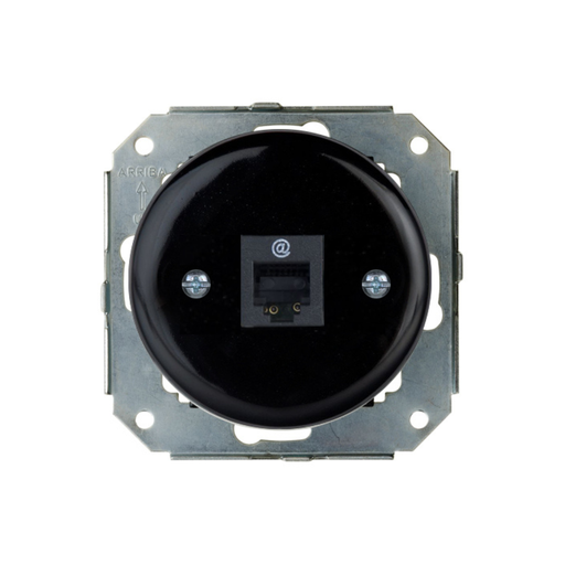 [31.702.27.2] Garby Colonial simple prise RJ45 porcelaine noir