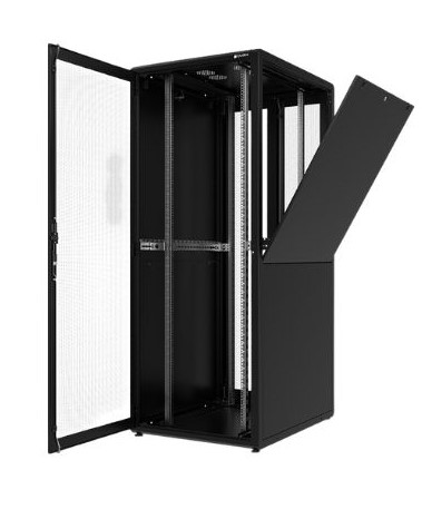 [19-SR-42-80120-PP/B] Datacenter rack | 800x1200x2000 | 42U | perforated doors | black