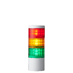 [LR10-302WMNW-RYG] LED signal tower LR10 │ Ø100mm │ 24V DC │ red/yellow/green | M12 connector
