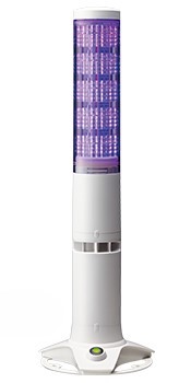 [LA6-5DSNWB-POE] Colonne lumineuse LED LA6 │ programmable Ethernet │ module sonore/flash │ stationnaire │ 24V-48VDC │ IP54 | blanc cassé