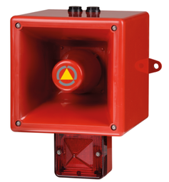 [SVL230AR3] Multitone voice sounder │ radio │red LED beacon │ 230V AC | red
