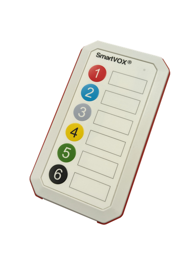 [SB6AR] SmartVOX® bedieningspaneel │ 6 knoppen │ wit/rood